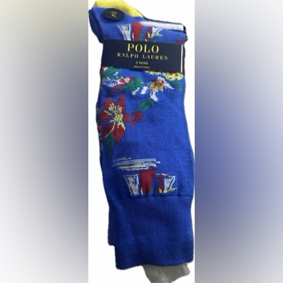 Polo Ralph Lauren Other - NWT Polo Ralph Lauren Tropical Striped 2 Pair Dress Sock Sz.13-16Shoe Sz.12-17XL